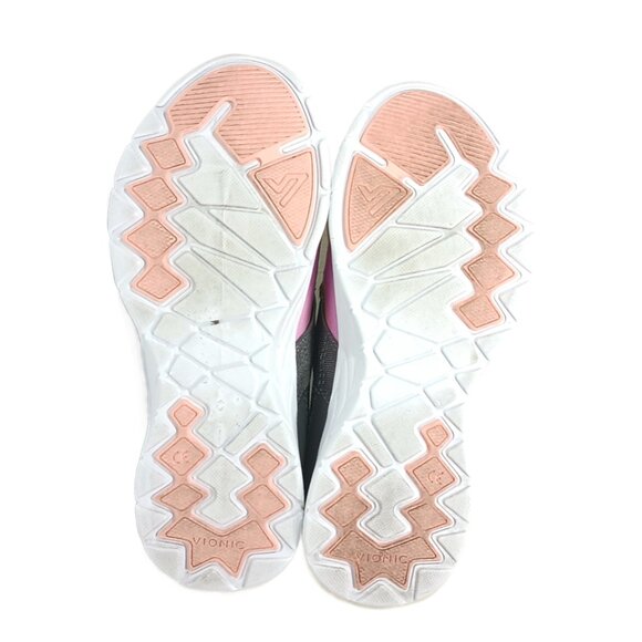 Vionic Nalia Sneakers Womens 6 Gray Pink Slip On Casual Comfort Sneakers - Picture 5 of 6